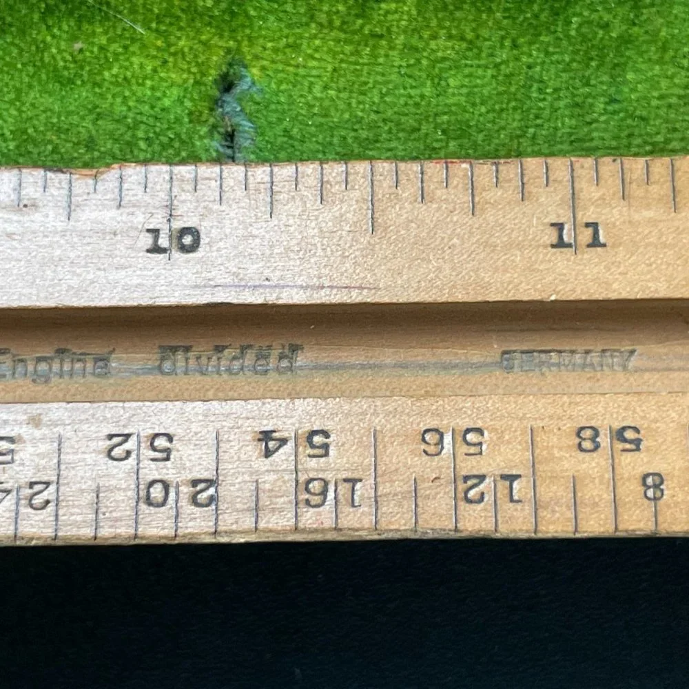 Vintage Drafting Kit Eugene-Dietzgen Co. and triangular Weber drafting ruler